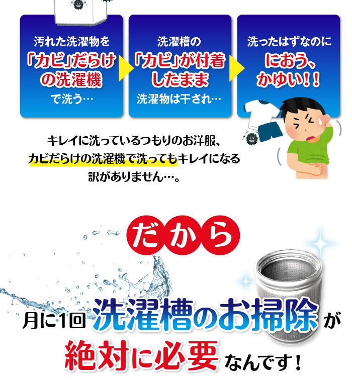 【初回半額】洗たく槽カビトルデス 5回分 900g