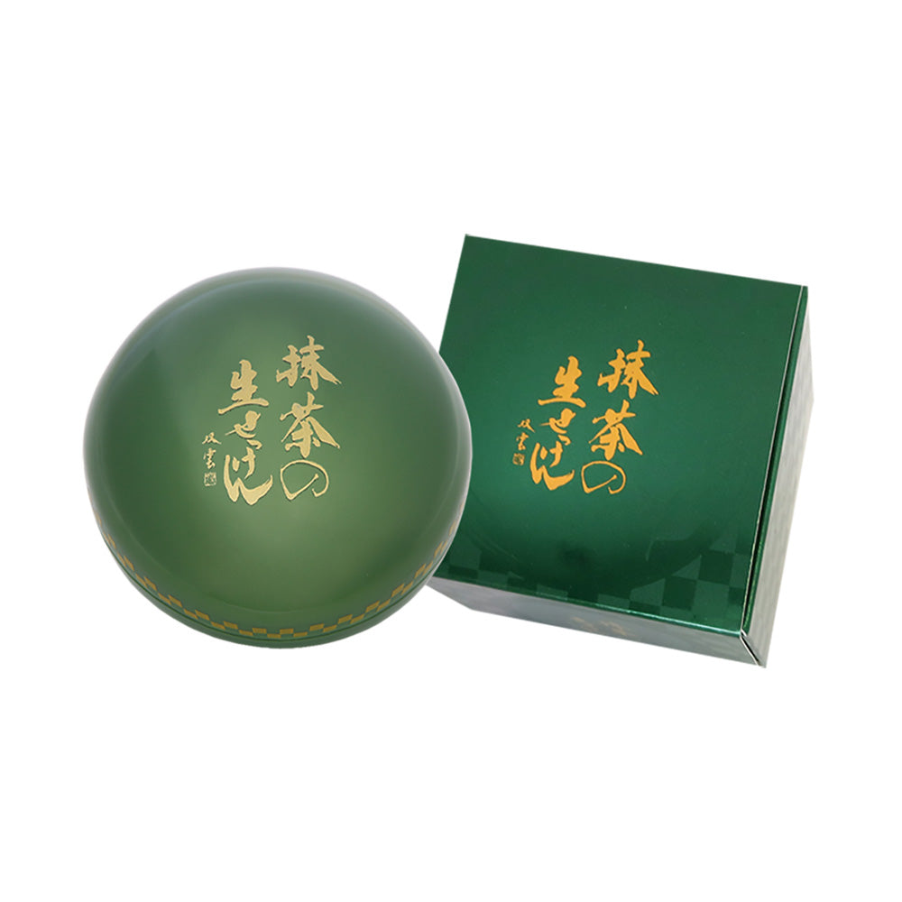 抹茶の生せっけん ジャータイプ 120g(スパチュラ、泡立てネット付き)