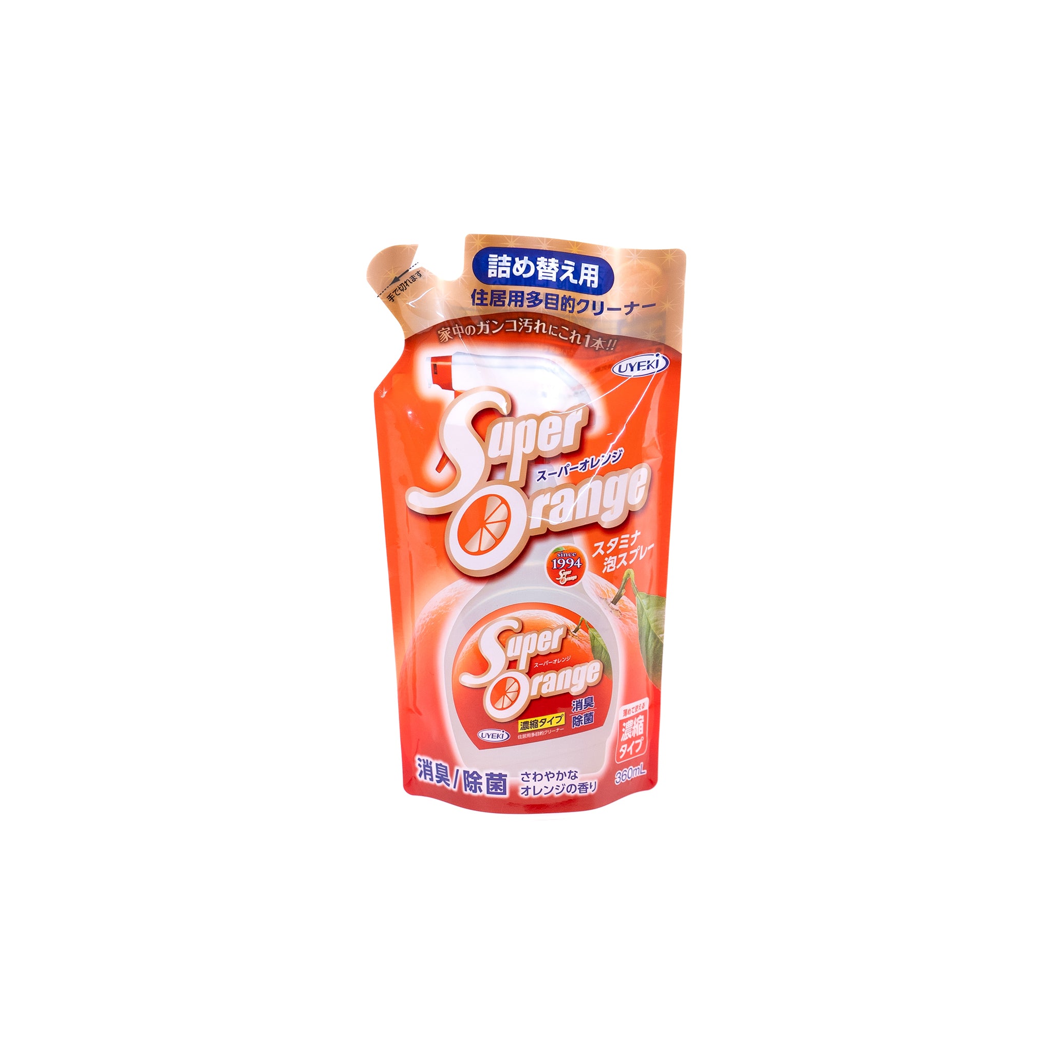 【セット商品】スーパーオレンジ 消臭・除菌 泡タイプ 本体480mL+詰め替え用360mL×2個セット