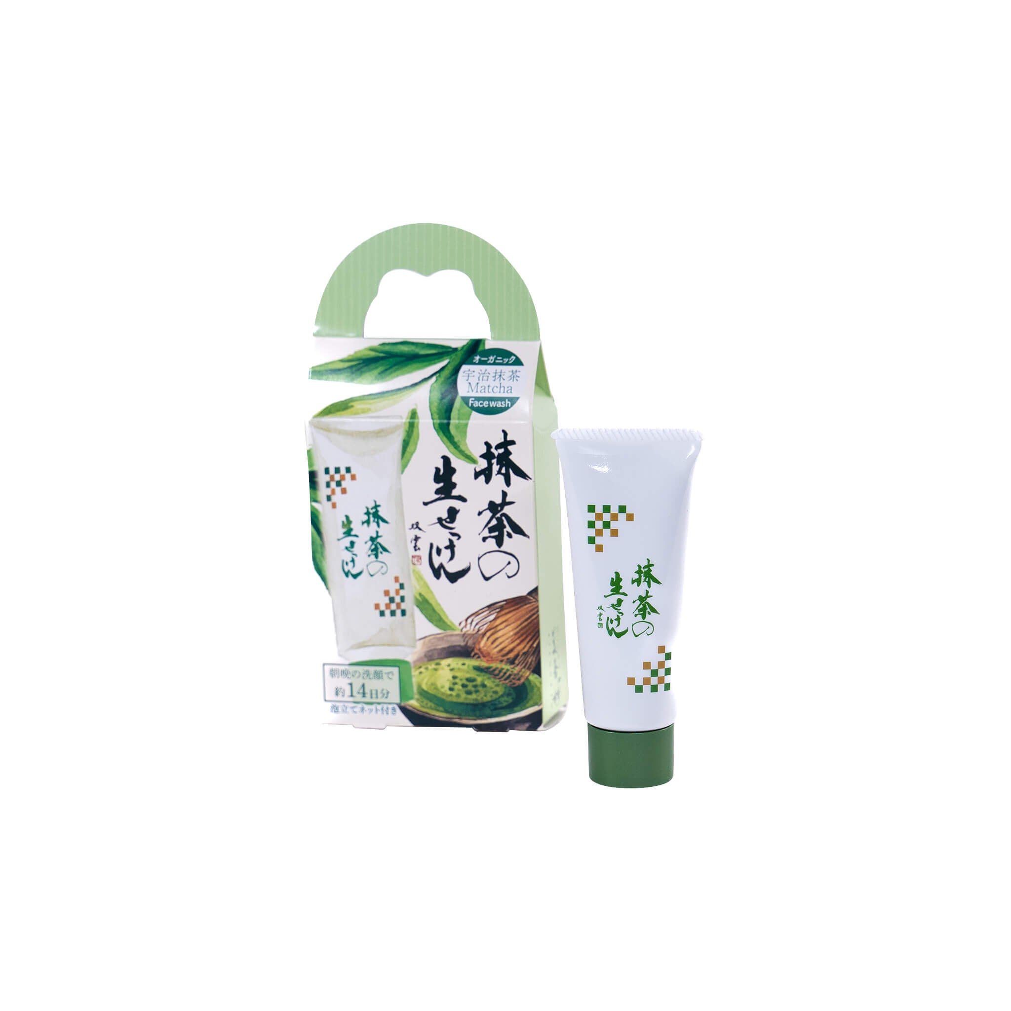 抹茶の生せっけん チューブタイプ 20g(泡立てネット付き)