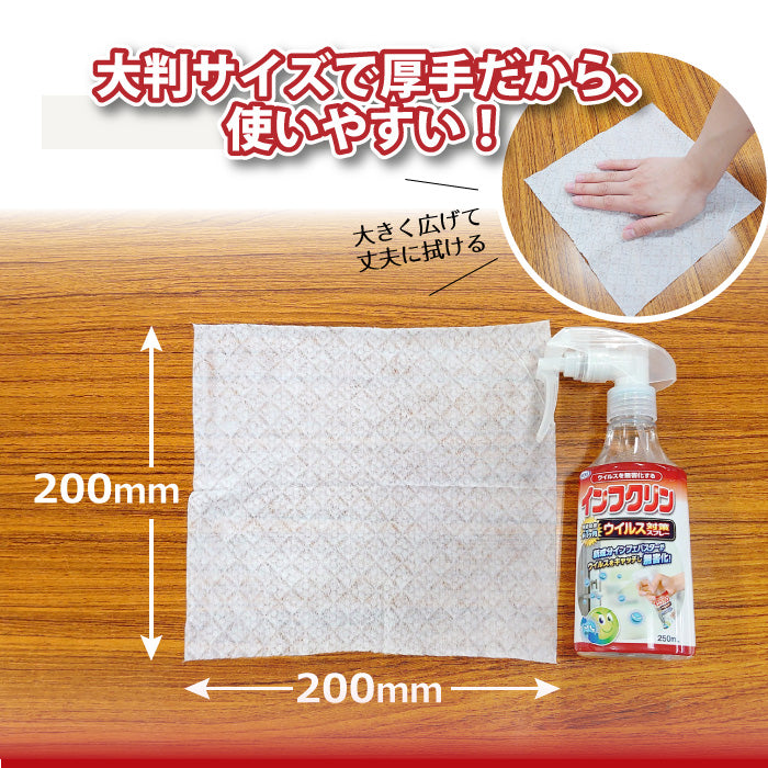【セット商品】インフクリン携帯セット(スプレー50ml / ウェットシート)