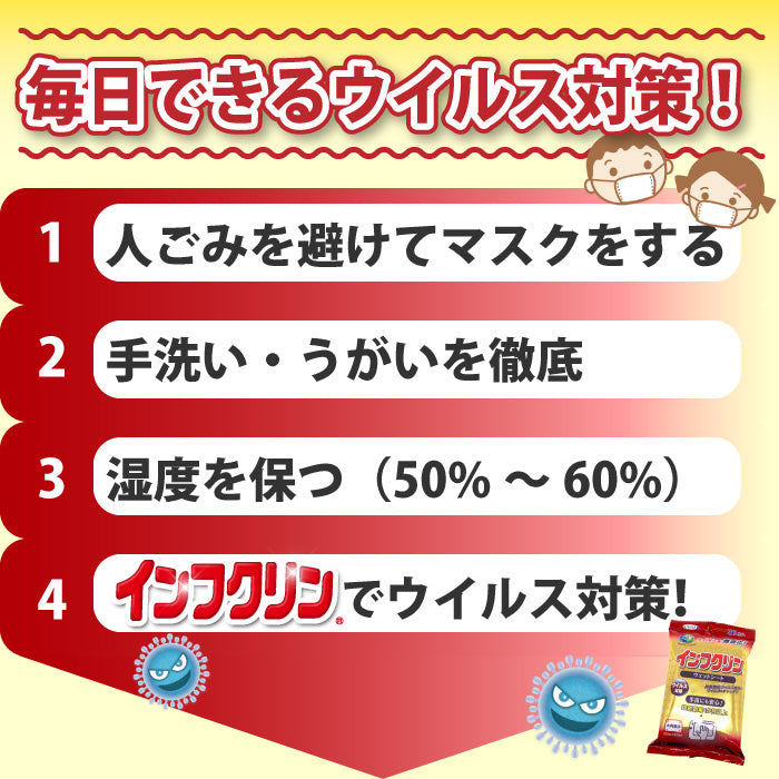 【セット商品】インフクリン携帯セット(スプレー50ml / ウェットシート)