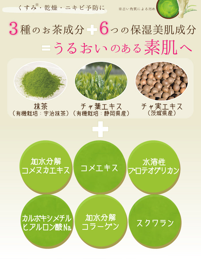 抹茶の生せっけん チューブタイプ 20g（泡立てネット付き）